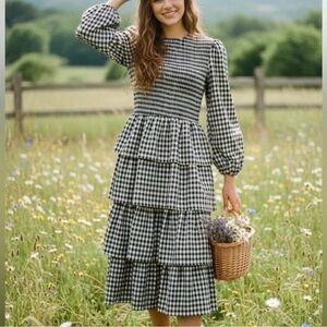 JessaKae Black and White Gingham Dress